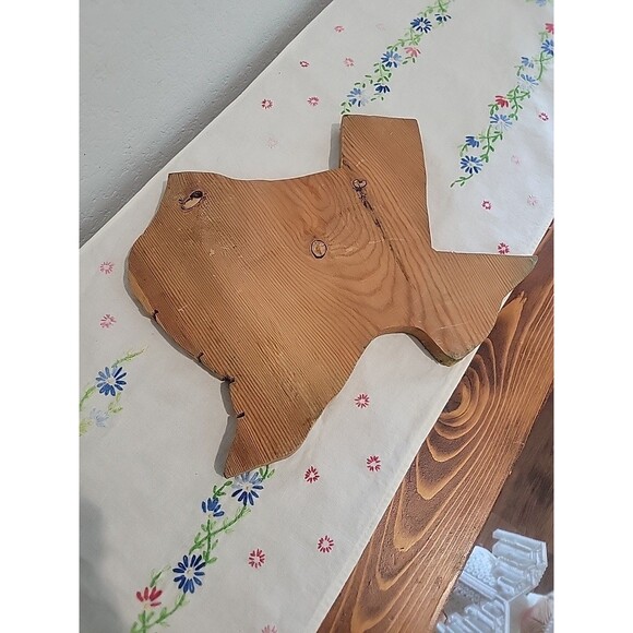 Texas Vtg Handpainted Spring In Texas Bluebonnets Wood Wall Decor unsigned - Picture 6 of 7